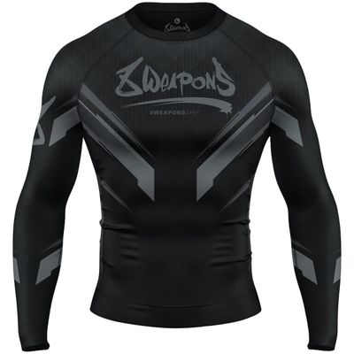 8 Weapons Shift Langarm-Rashguard - Schwarz