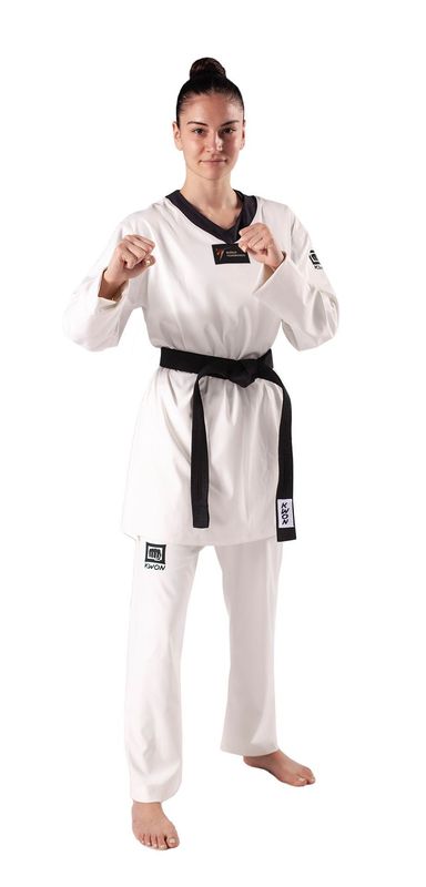 KWON Taekwondo Anzug KWON Taekwondo Anzug "Kyorugi" schwarzes Revers WT anerkant