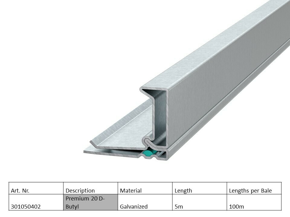 Premium-Flange with Butyl sealant