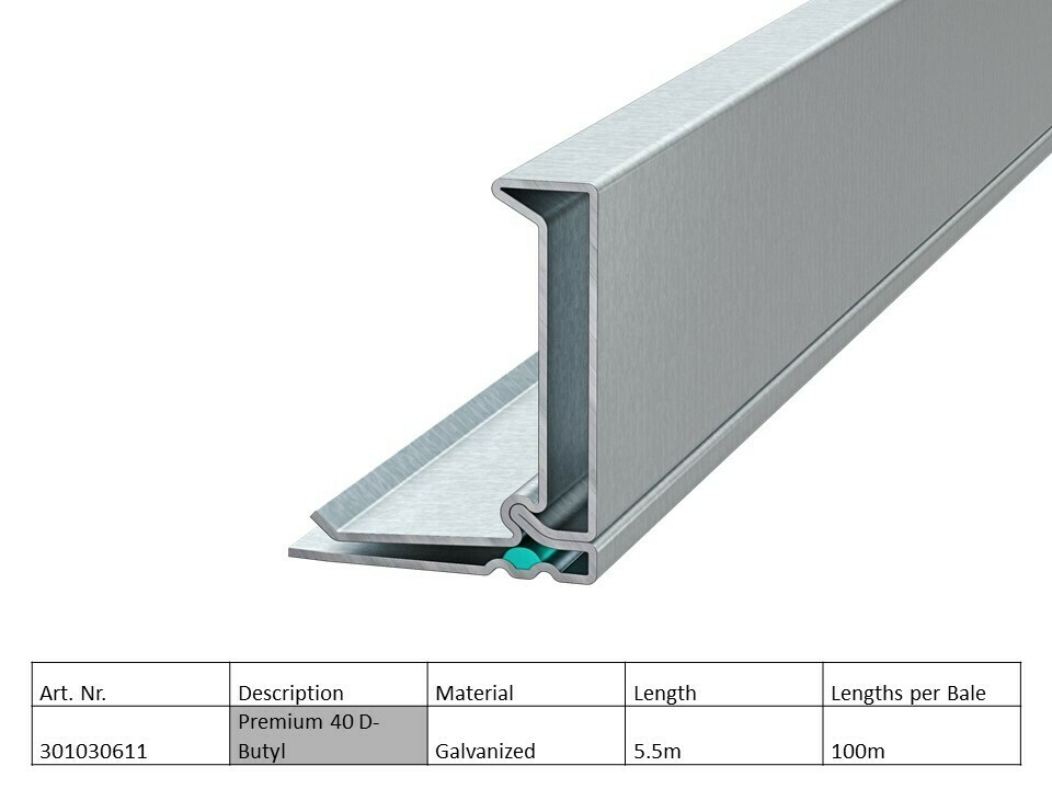 Premium-Flange with Butyl sealant