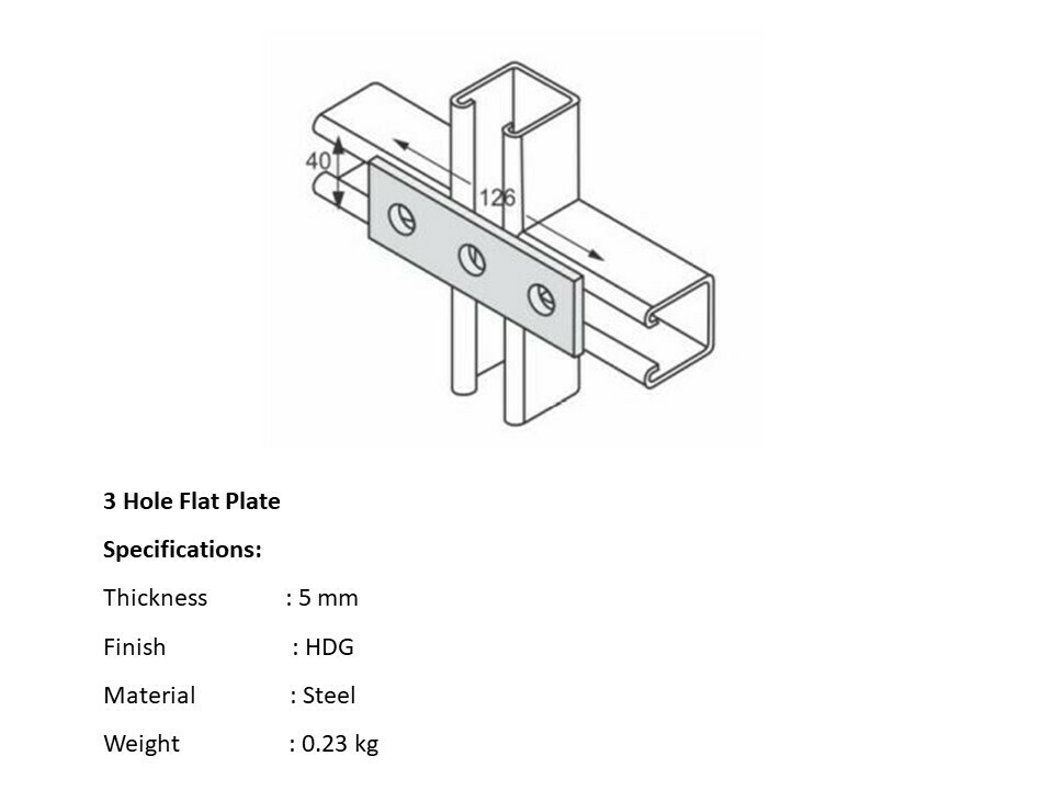 3 Hole flat plate