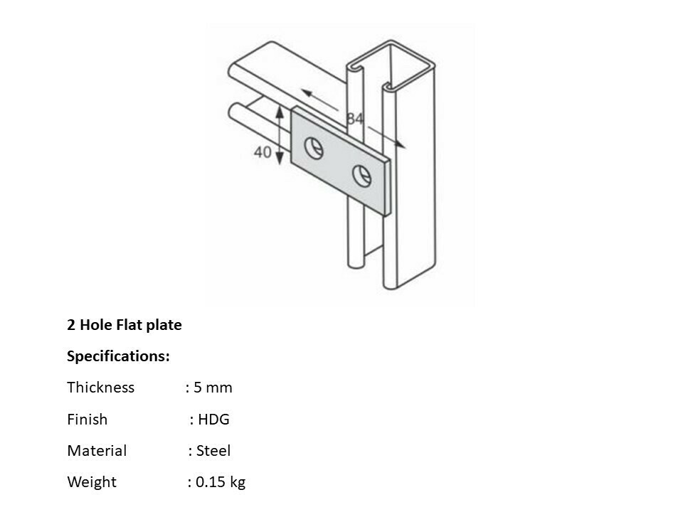 2 Hole flat plate