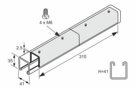 Internal connector for 41mm channel