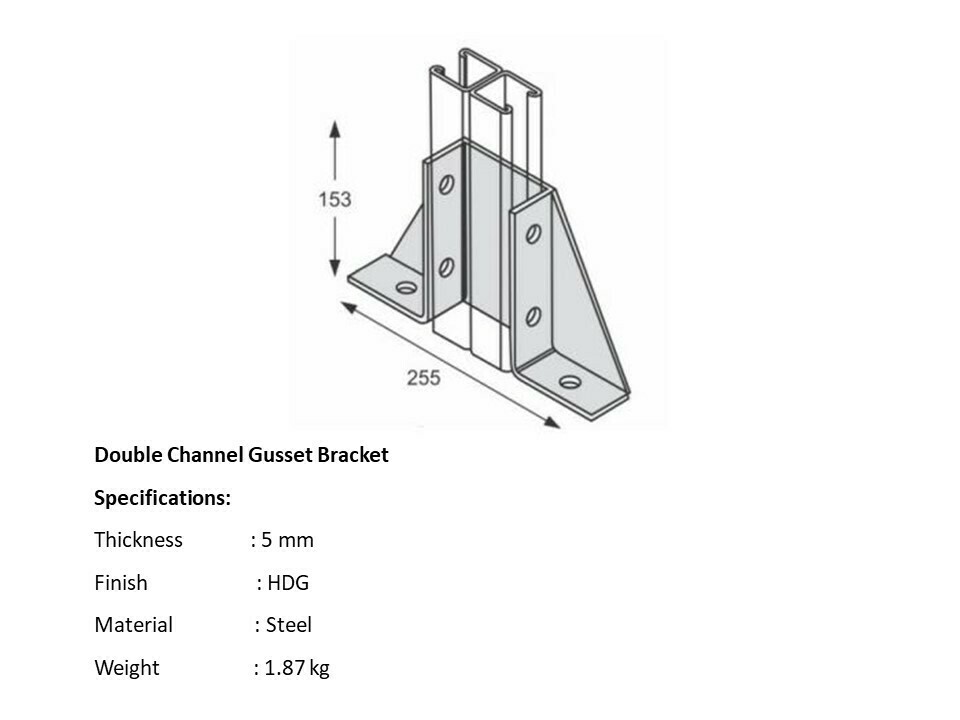 Double channel Gusset bracket