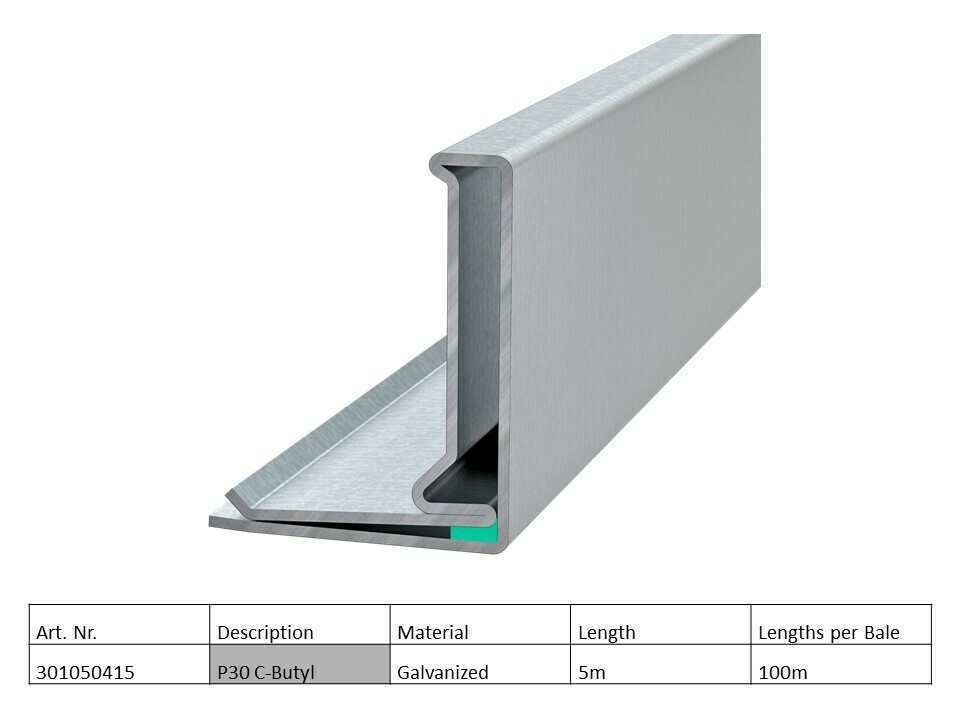 P-Flange with Butyl sealant