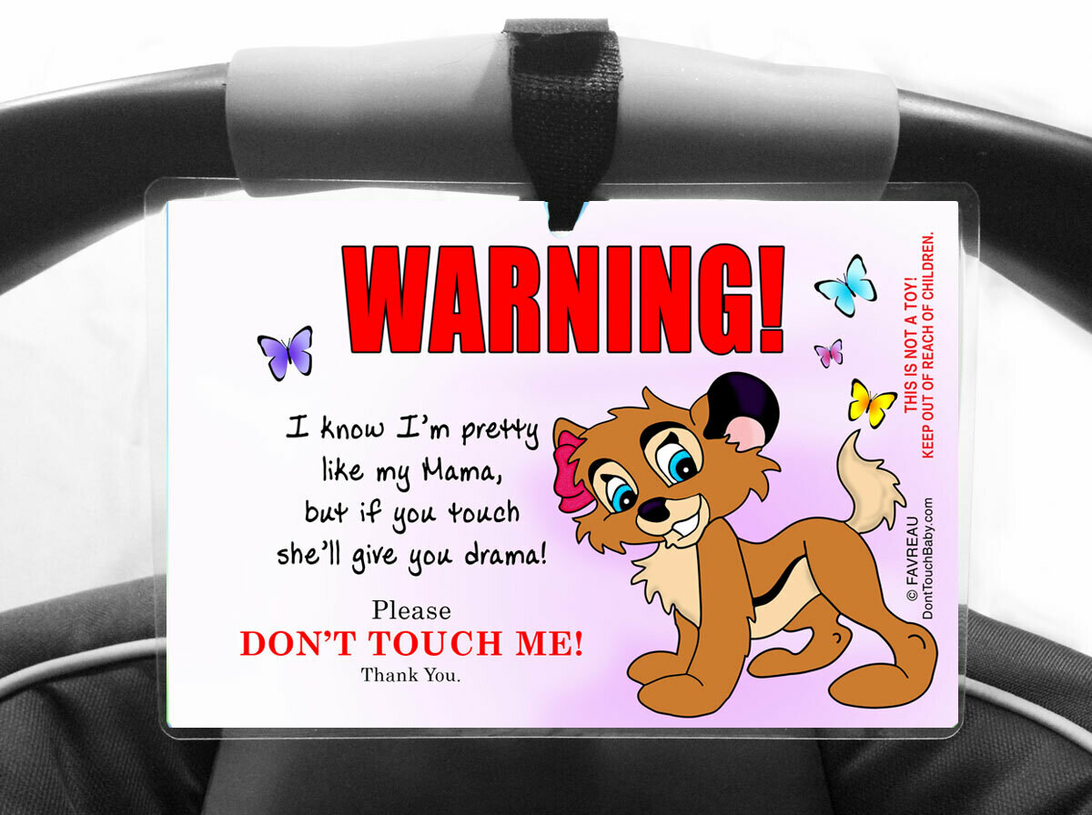 Don't Touch Me Baby Car Seat Sign for Baby Girl - Mama Drama