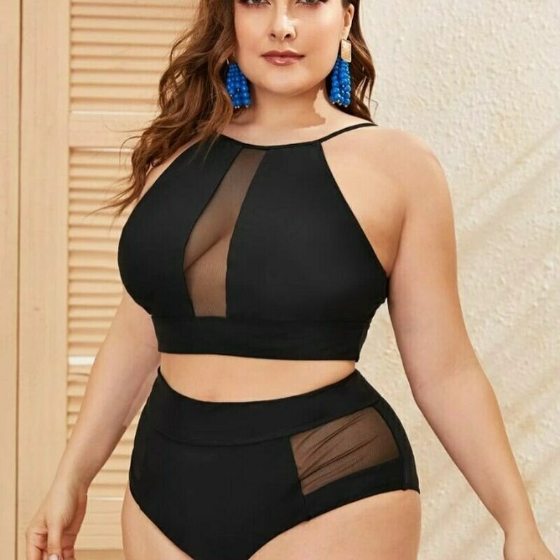 HALTER TOP BIKINI CON MESH