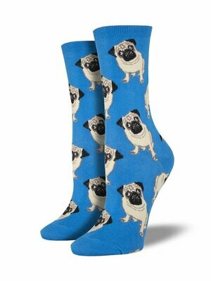 **Pugs Blue - Women's Socks