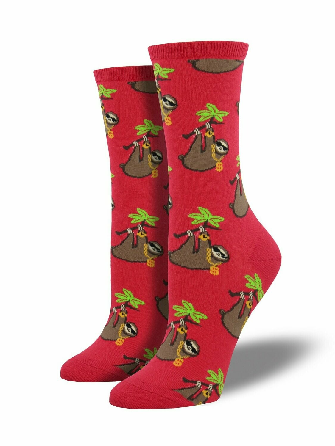 Sloth Bling Raspberry - Women's Socks