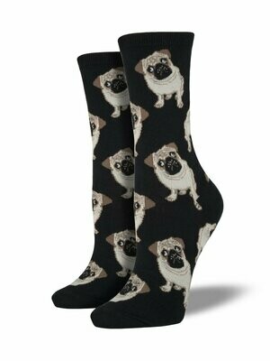 Pugs Black - Women's Socks