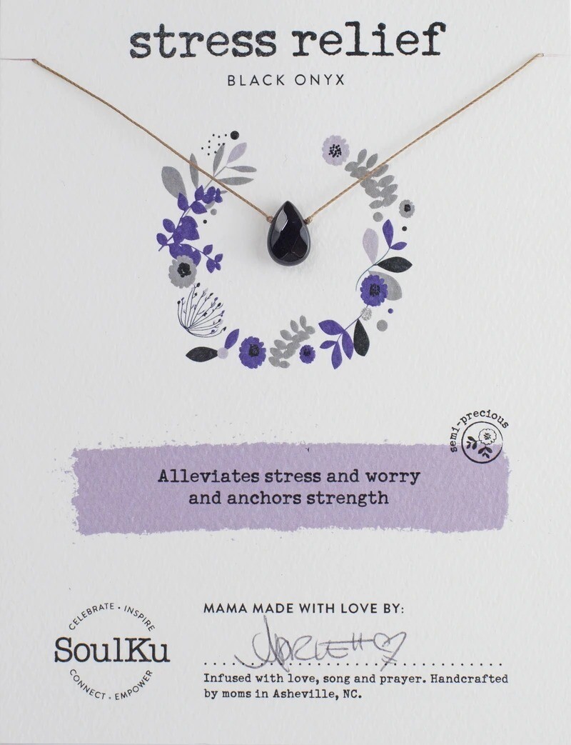 Soul-Full Necklace Black Onyx Stress Relief