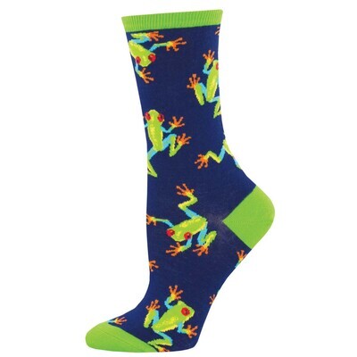 Tree Frogs Navy Women's Socks