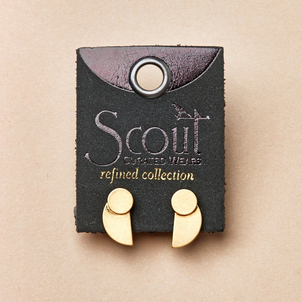 Gold Vermeil Eclipse Stud Earrings