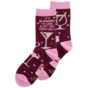 Cocktails Holiday Sock
