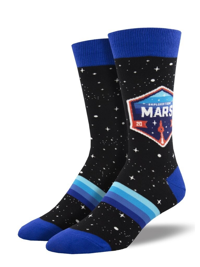 Mars Patch Black Men's Socks