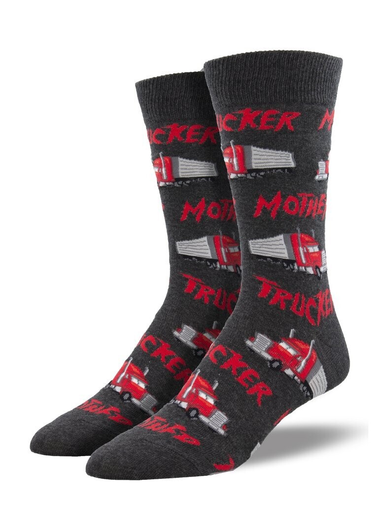 Mother Trucker Black- Men's Socks