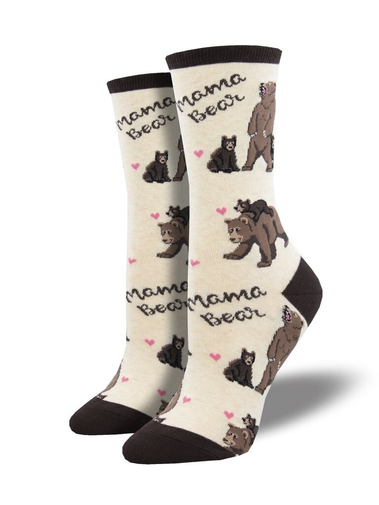 Mama Bear Ivory Heather- Women's Socks