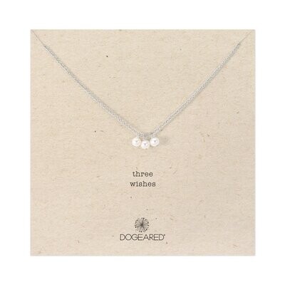 Three Wishes w/ Three Pearls Sterling Silver Necklace