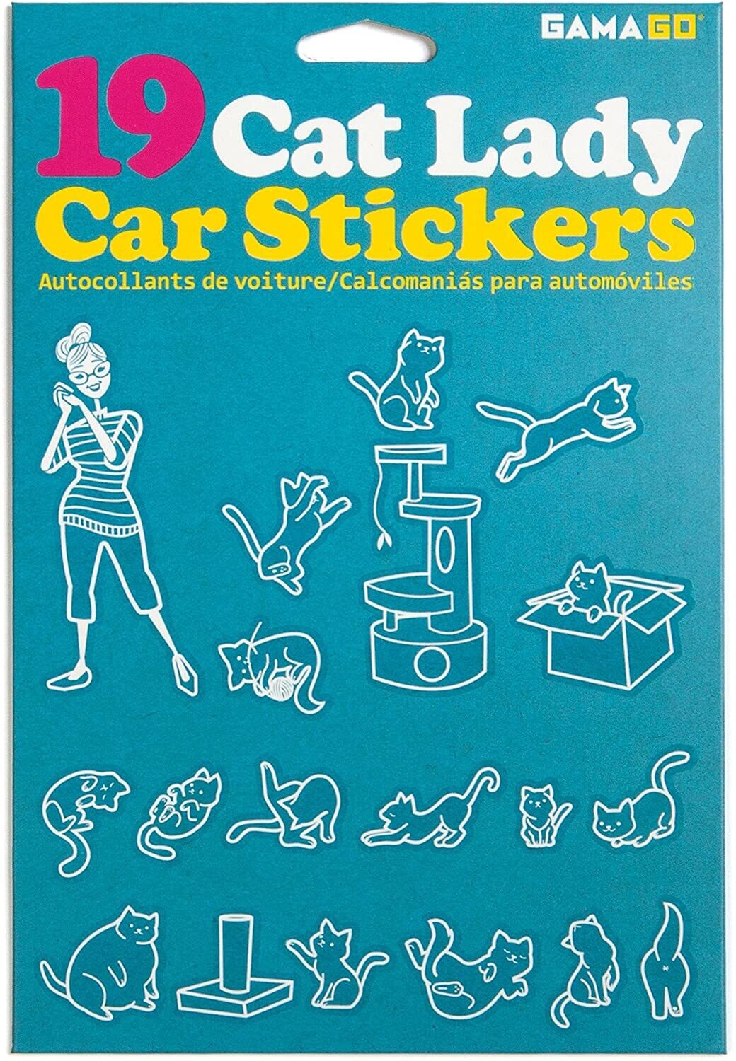 Cat Lady Car Stickers