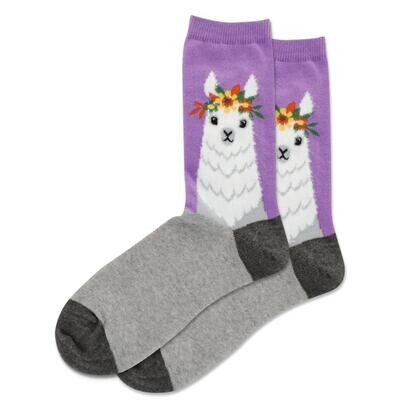 Fuzzy Llama Women's Socks Lilac