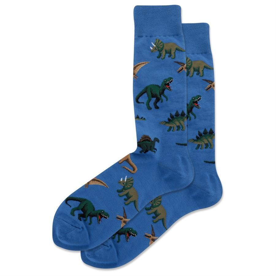 Dinosaur Men's Socks Teal