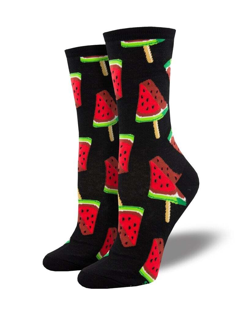 Watermelon Pops Women's Socks Black