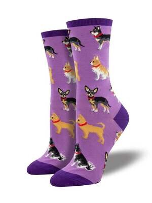 Doggy Style Women's Socks Purple