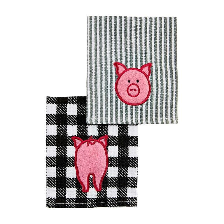 Pig Icons Scrubber Dishcloth