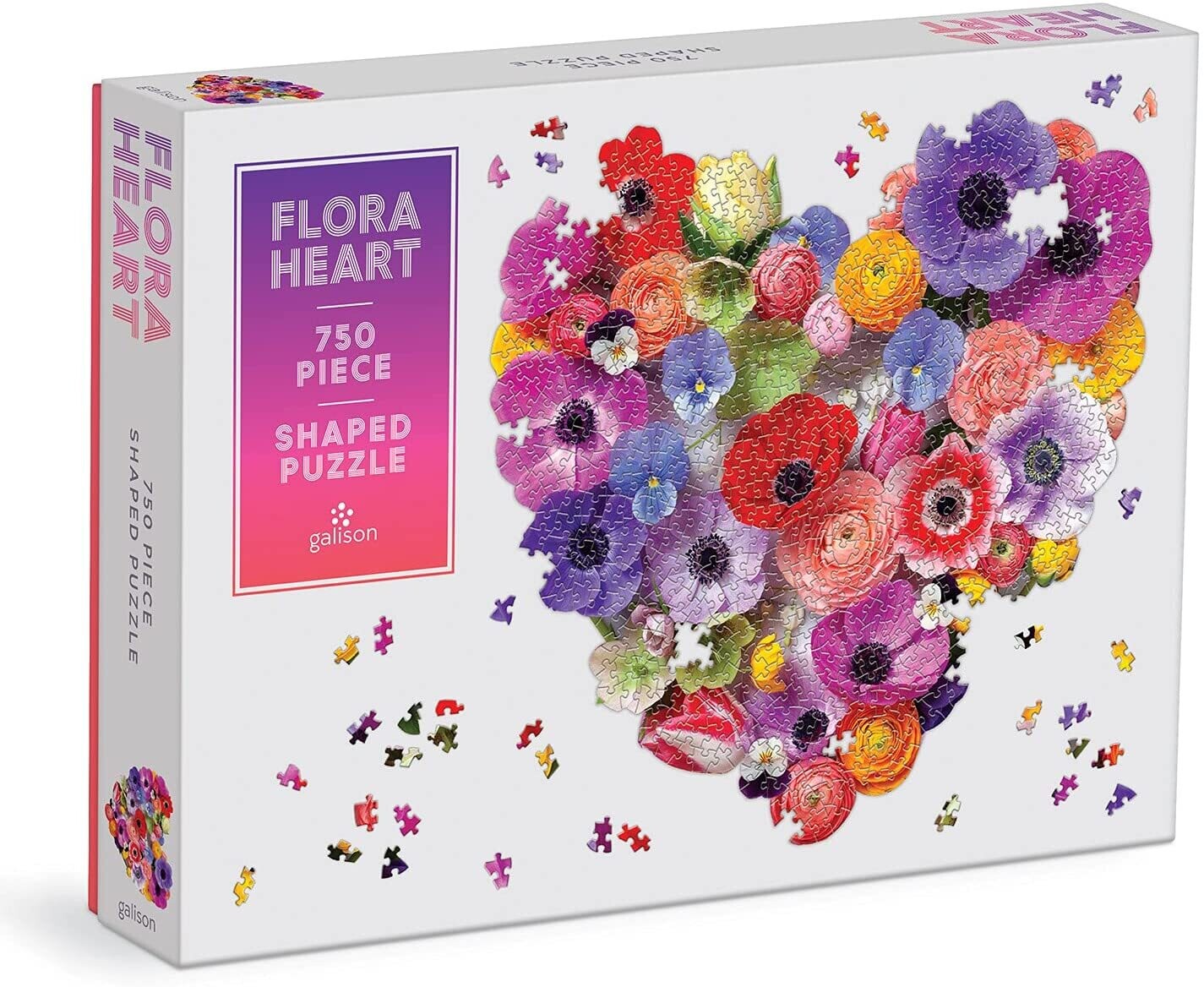 Flora Heart Shaped 750 Piece Puzzle