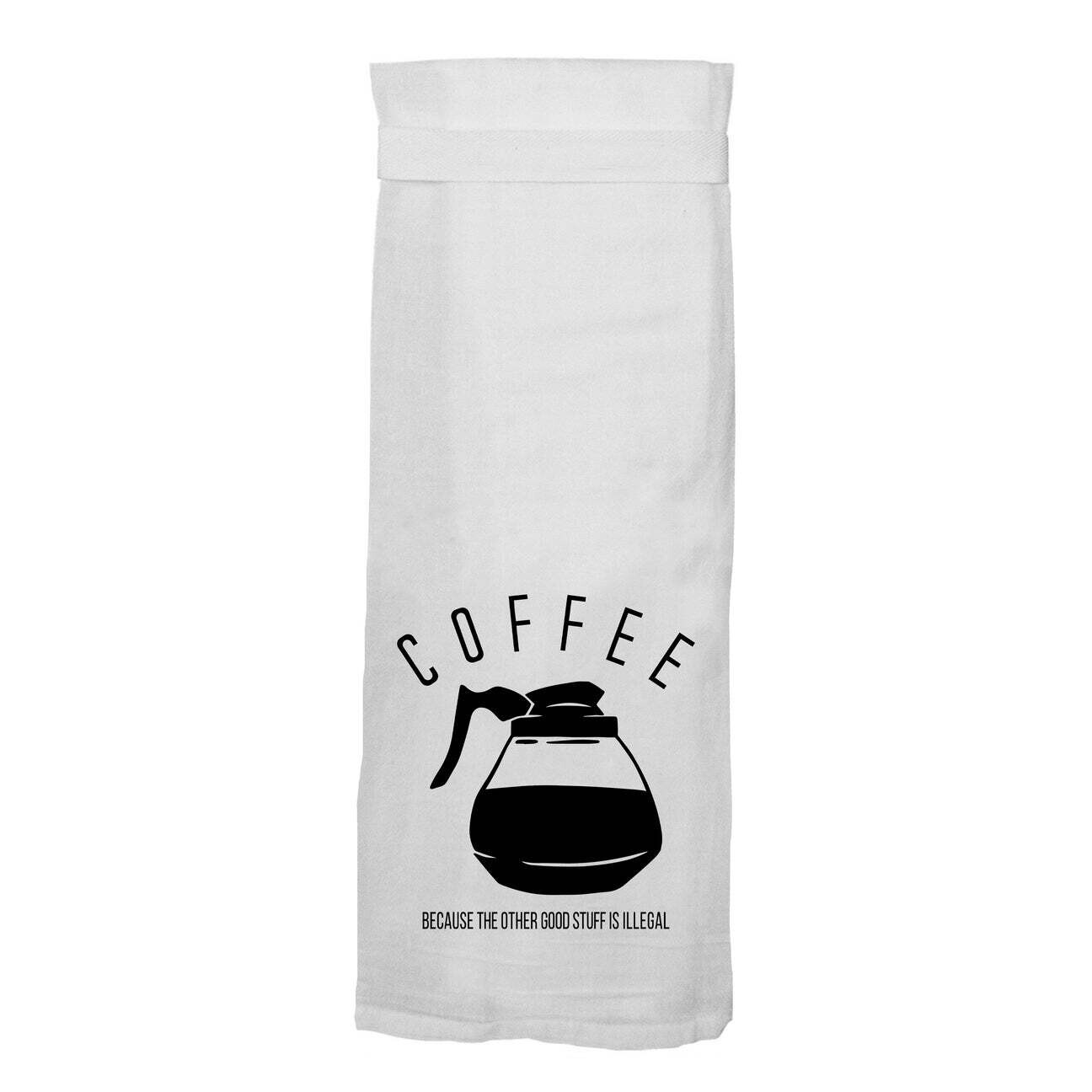 Coffee Because Kitchen Towel