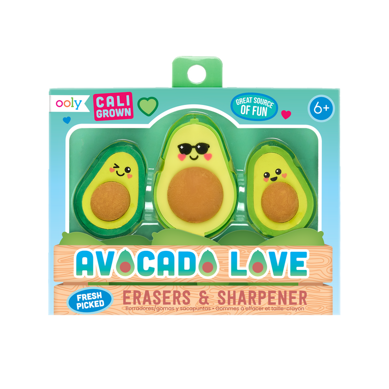 Avocado Love Eraser and Sharpener S/3