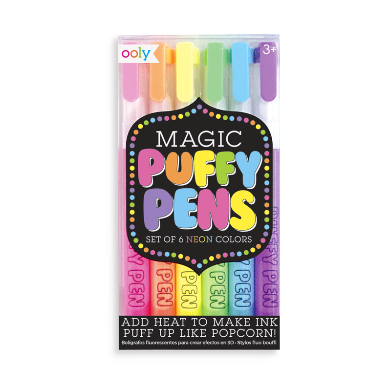 Magic Neon Puffy Pens S/6