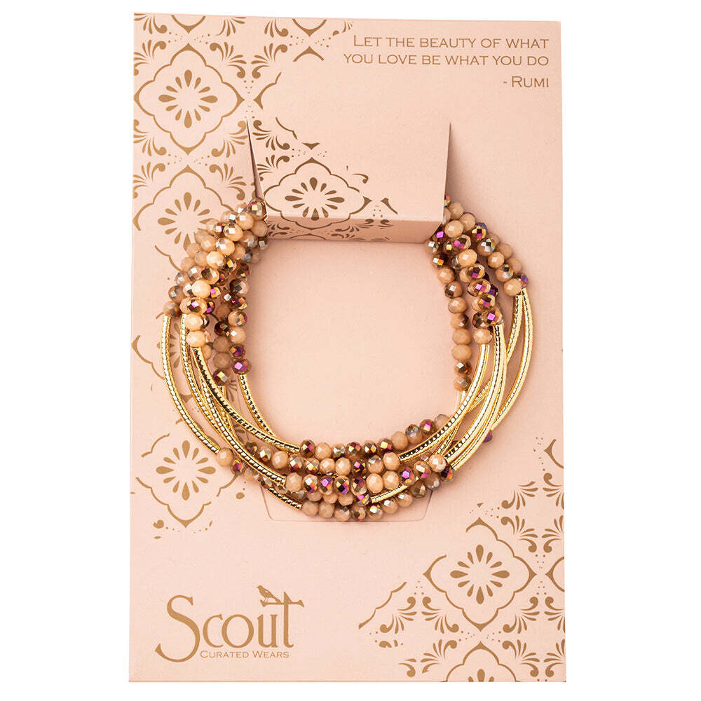 Dune/Gold Wrap Bracelet/Necklace