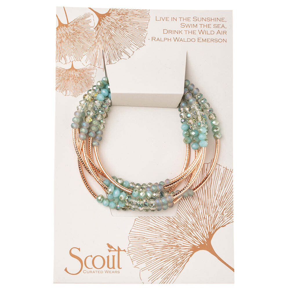 Neptune/Rose Gold Wrap Bracelet/Necklace