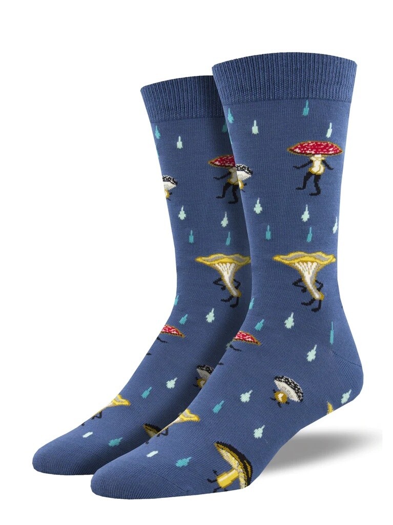 Fungi Fun Guys Blue Men's Socks