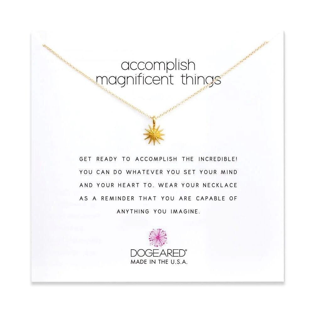 Accomplish Magnificent Things Gold Dipped Necklace