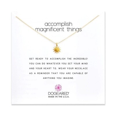 Accomplish Magnificent Things Gold Dipped Necklace