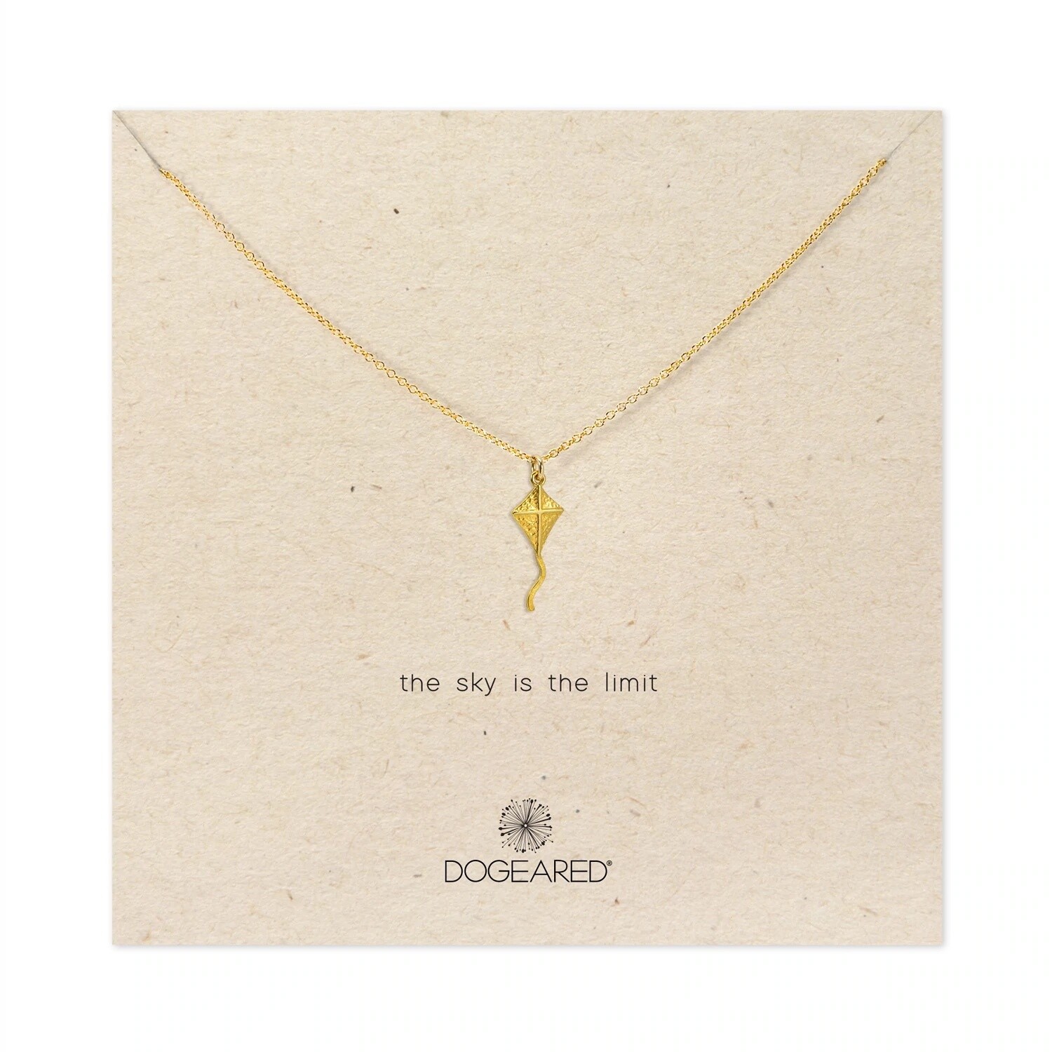 Sky Is The Limit Kite Gold Dipped Necklace