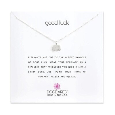 Good Luck Elephant Sterling Silver Necklace