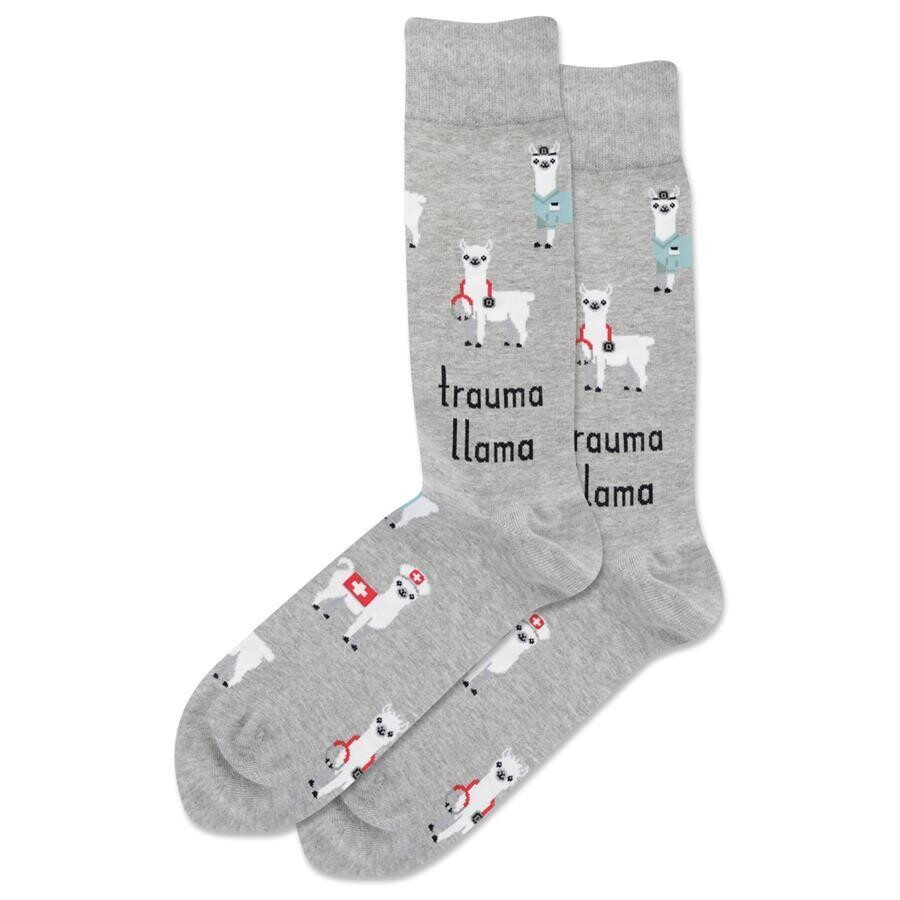 Trauma Llama Grey Men's Socks