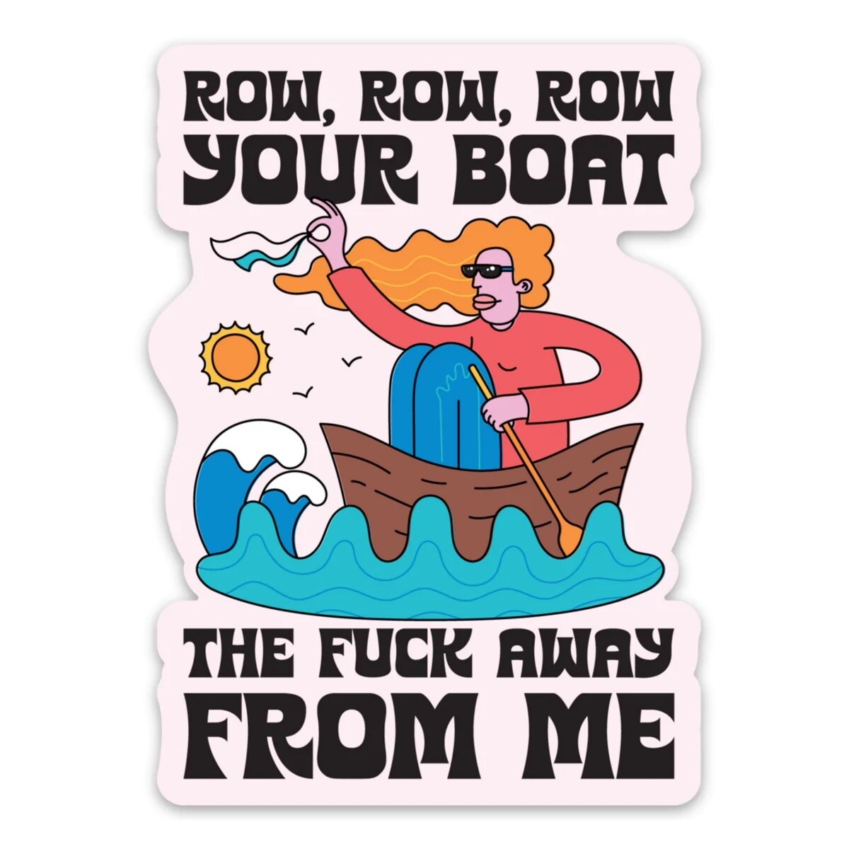 Row Row Your Boat Sticker