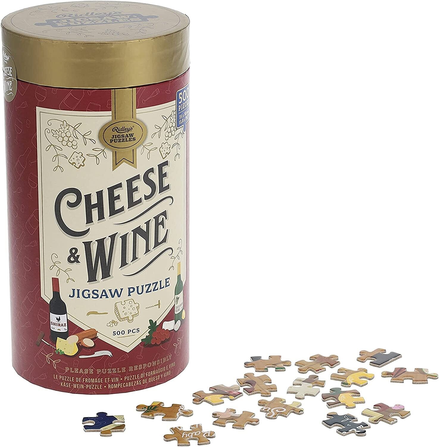 Cheese + Wine Jigsaw Puzzle 500pc