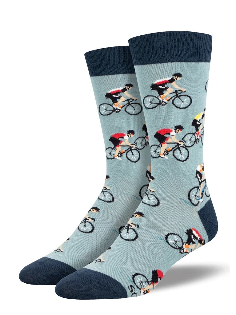 Cycling Crew Blue Men's Socks