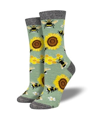 Honey In The Bank Green Women's Socks