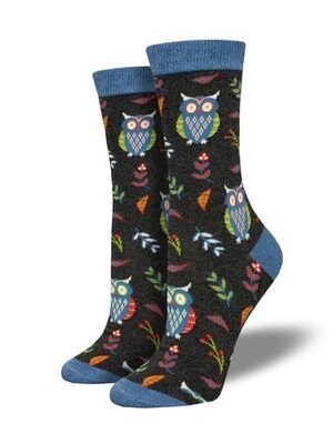 Cute Hoot Charocal Women's Socks
