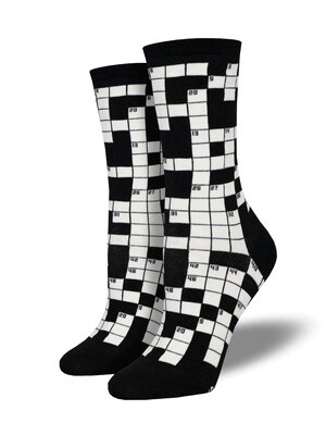 Sunday Crossword Black Women's Socks