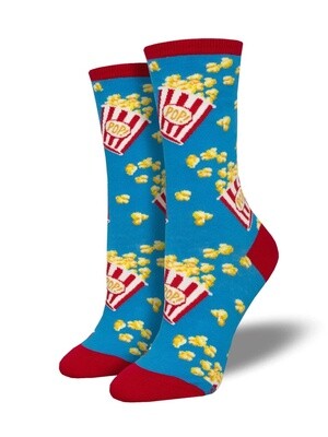 Classic Popcorn Blue Women's Socks