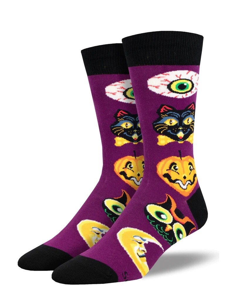 All Hallows' Eve Purple Men's Socks