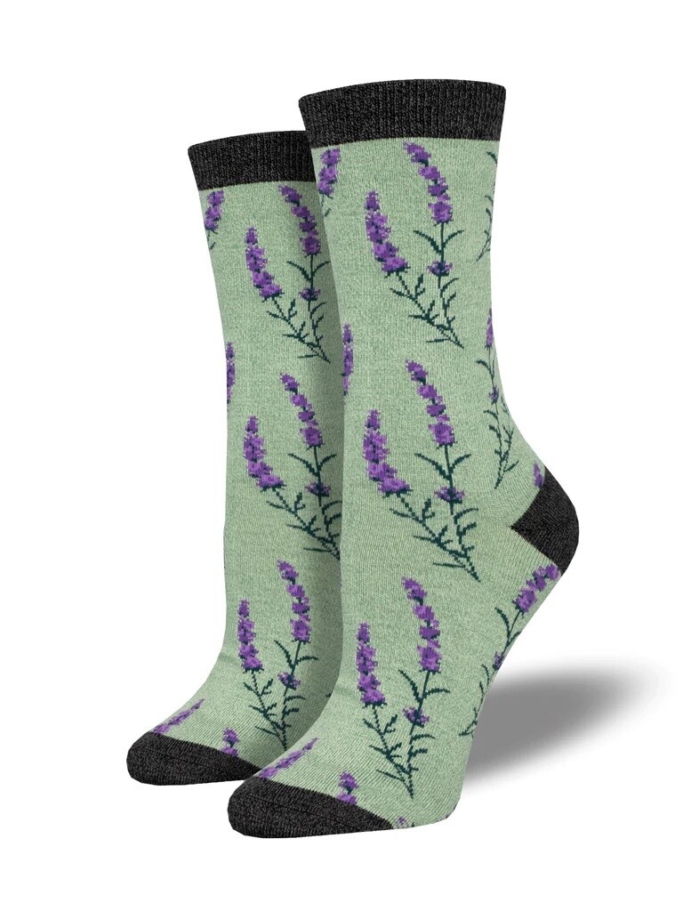 Lovely Lavender Green Heather Women's Socks