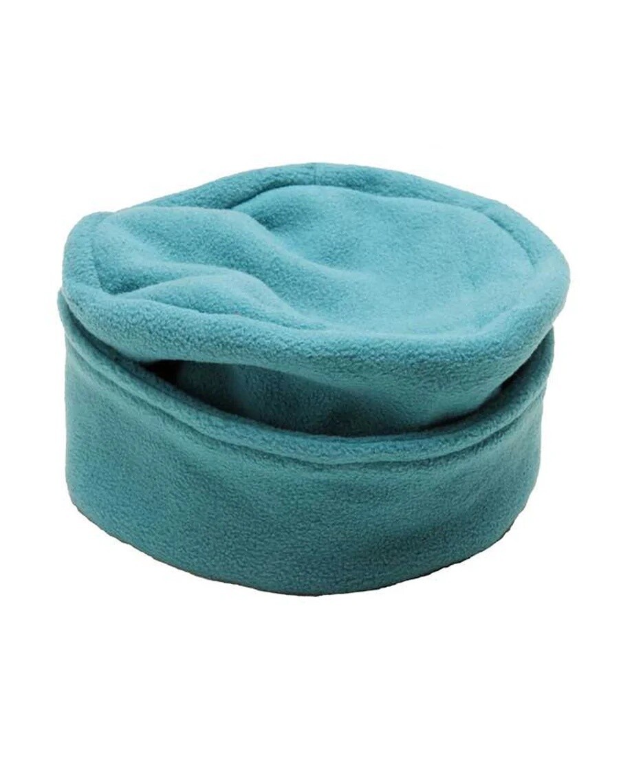Turquoise Fleece Roll Hat